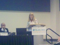 Liz presenting at eHealth 2012 "Online Risk Assessment for the General Public"