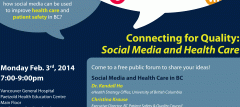 Registration Open (now closed): Public Forum – Social Media and Health Care
